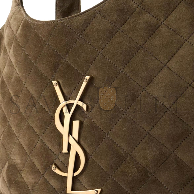YSL ICARE MEDIUM IN QUILTED SUEDE 858191 (31*28*15cm)